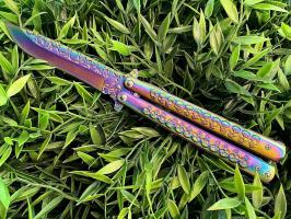 Нож-бабочка Skull knife Градиент